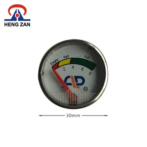 HENGZAN Manometer Pengukur Tekanan Gas Mini LPG 30Mm untuk Katup Pelepas Tekanan