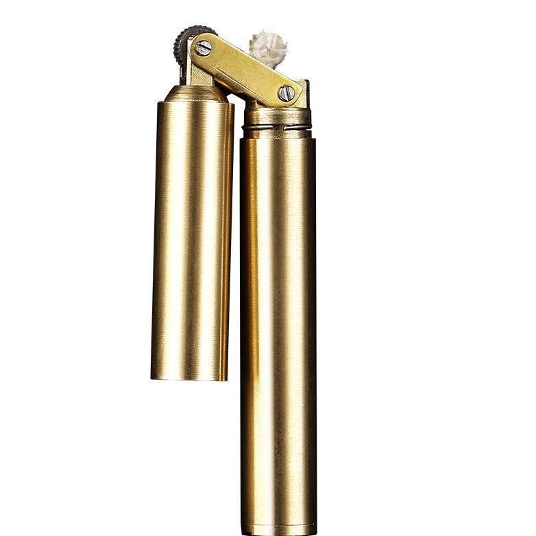 Accendino Vintage Ottone A Cherosene - Ricaricabile Antivento Con Confezione Regalo - Foto 11