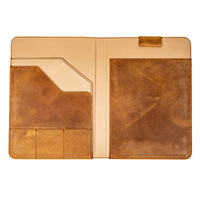 Portafolio de Documentos A4 de Cuero Genuino con Logotipo Personalizado en Relieve, Carpeta de Archivos Multifuncional para Negocios, Calidad Superior Vding