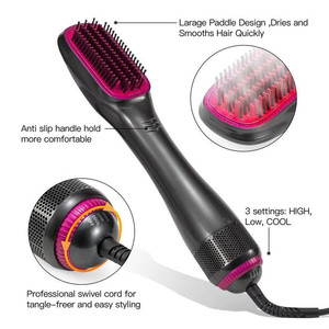Cepillo Alisador de Cabello 3 en 1, Estilizador de Aire Caliente con Uso en Seco y Húmedo para Todo Tipo de Cabello, 240V 110V, con Cable - Product Image 4