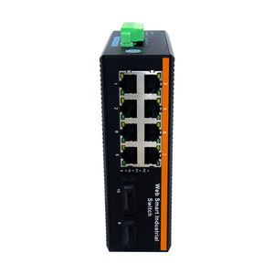 Endüstriyel Gigabit Ethernet <span class=keywords><strong>Switch</strong></span> 2 Fiber 8 RJ45 SC Tek Modlu Çift Fiber 20km Web Kontrollü <span class=keywords><strong>Switch</strong></span> - Product Image 4