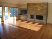 Plancher en bambou au design moderne et écologique, motif grain de bois, carbonisé, pour intérieur, avec garantie de 3 ans