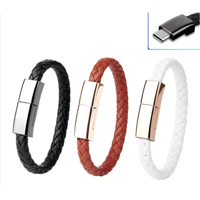 Wearable Creative Portable Type C Micro USB Data Sync Fast Mobile Phone Charger USB Bracelet Data Cable 2025