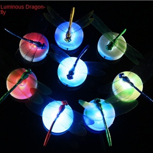 Kreative bunte LED-Wand lampe Fabrik Großhandel Nachtlicht leuchtende Schmetterling Libelle Aufkleber Tier dekorative Wand leuchten - Product Image 5