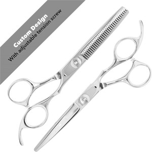 Tijeras de Peluquería Profesionales, Tijeras de Entresacar de Acero Inoxidable de 6.0 Pulgadas con Cabeza Recta, Herramientas para Salón de Belleza - Product Image 4