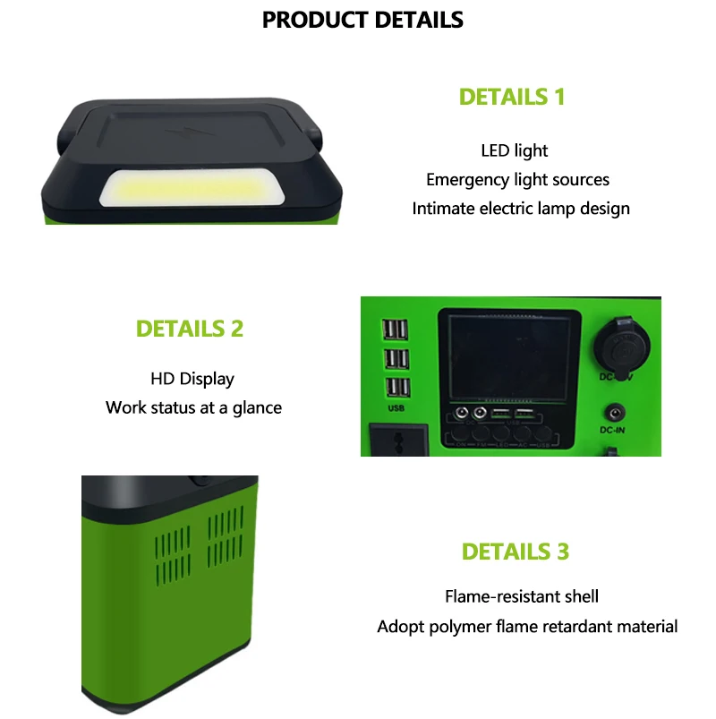 Solar Generator For Camping 800W 600Wh Lithium Battery Outdoor Power Supply Wholesale / Portable Power Station