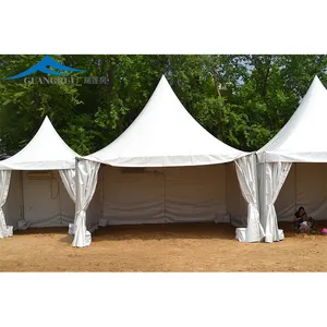 Tenda Pagoda bingkai logam campuran aluminium, ukuran kustom baru 5m x 5m, mudah dipasang, pesta luar ruangan untuk semua acara