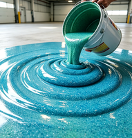 Revêtement de sol en époxy auto-nivelant avec sable coloré, peinture pour béton résistante à l'usure, haute résistance, pour garage, entrepôt