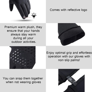Guantes de esquí al aire libre de dedo completo Unisex guantes de montar térmicos de invierno <span class=keywords><strong>para</strong></span> esquí Camping motocicleta deportes pantalla táctil - Product Image 6