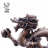 Personnalisé Populaire Extérieur Jardin Décoration Attrayant En Métal Créatif Géant Dragon Statues Chine Bronze Dragon Sculpture