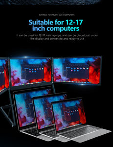 Monitor portátil LCD de 18.5 pulgadas 1080P con altavoces, interfaz USB-C, extensor de pantalla triple - Product Image 6