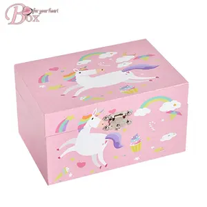 芭蕾舞女演员礼品盒玩具独角兽机构公主首饰盒天鹅绒芭蕾音乐盒礼品