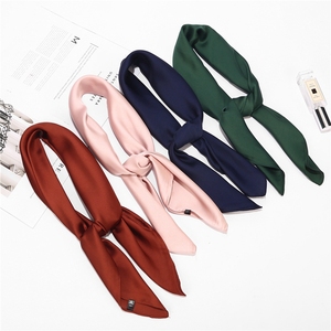 2020 nouveau printemps et été couleur unie petit foulard carré femme rétro foulard <span class=keywords><strong>en</strong></span> <span class=keywords><strong>soie</strong></span> Satin Simulation <span class=keywords><strong>soie</strong></span> Simple foulard <span class=keywords><strong>sauvage</strong></span> - Product Image 4