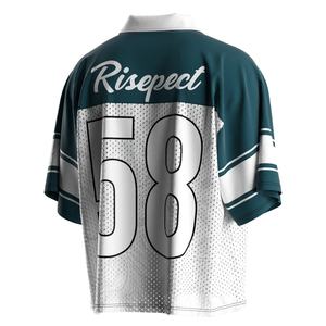 Camiseta de Fútbol Retro con Cuello Polo, Paneles de Malla Transpirable y Diseño Holgado para Aficionados al Fútbol Americano - Product Image 3