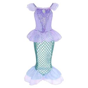 Costume de princesse Ariel pour filles, petite sirène, pour Halloween, Noël, carnaval, fête d'anniversaire, tenue de fête à thème de film télévisé - Product Image 3