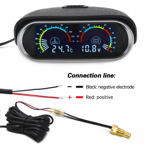 Jauge <span class=keywords><strong>de</strong></span> température d'eau numérique LCD universelle 2 en 1 pour voiture, voltmètre, capteur <span class=keywords><strong>de</strong></span> température d'eau pour moto, 10 mm, 12 V, 24 V, voltmètre - Product Image 4