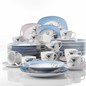 Fábrica árabe floral moderna 30PCS Precio al por mayor Juegos <span class=keywords><strong>de</strong></span> vajilla <span class=keywords><strong>de</strong></span> cerámica Juego <span class=keywords><strong>de</strong></span> platos <span class=keywords><strong>de</strong></span> cena Juego <span class=keywords><strong>de</strong></span> vajilla <span class=keywords><strong>de</strong></span> porcelana <span class=keywords><strong>de</strong></span> lujo - Product Image 3