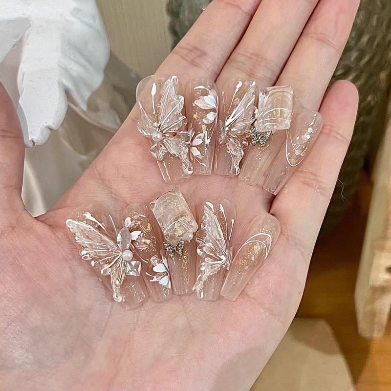 Ailes de jade en poudre dorée By1367