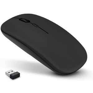 <b>Wireless</b> Mouse Black Rechargeable Battery Built In USB <b>Receiver</b> Included - Product Image 1