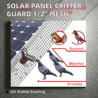 Filet de protection solaire galvanisé à chaud 6 po x 100 pi, robuste, anti-pigeons et anti-oiseaux, pour la protection des panneaux solaires et des animaux sauvages