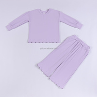 Conjunto Casual de Dos Piezas para Niños |   Conjunto de Ropa de Yoga con Dobladillo Acampanado para Niñas, Perfecto para Clases de Danza y Gimnasia