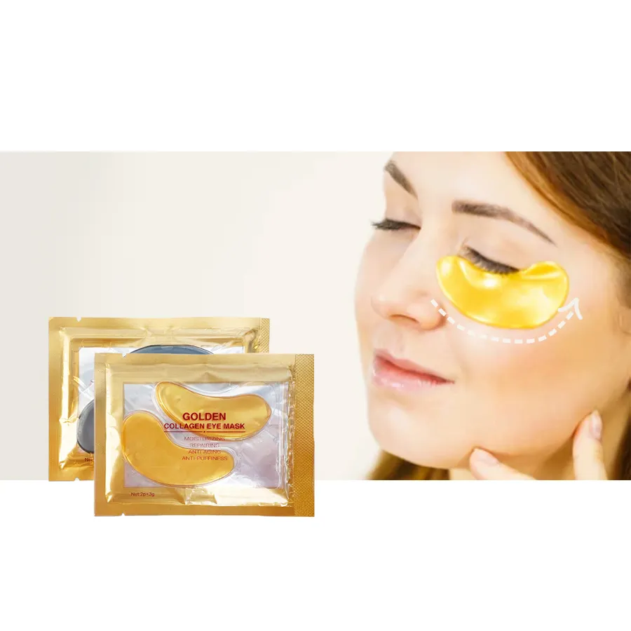 Custom Skincare 24k Anti Aging Eye pads Luxury Korean Beauty organic natural korean Gold Eye Mask for dark circle