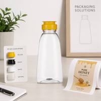 Botellas de Plástico Transparentes para Salsas, a Prueba de Fugas, de Grado Alimenticio, para Ketchup, Miel, Aderezos para Ensaladas y Mermelada