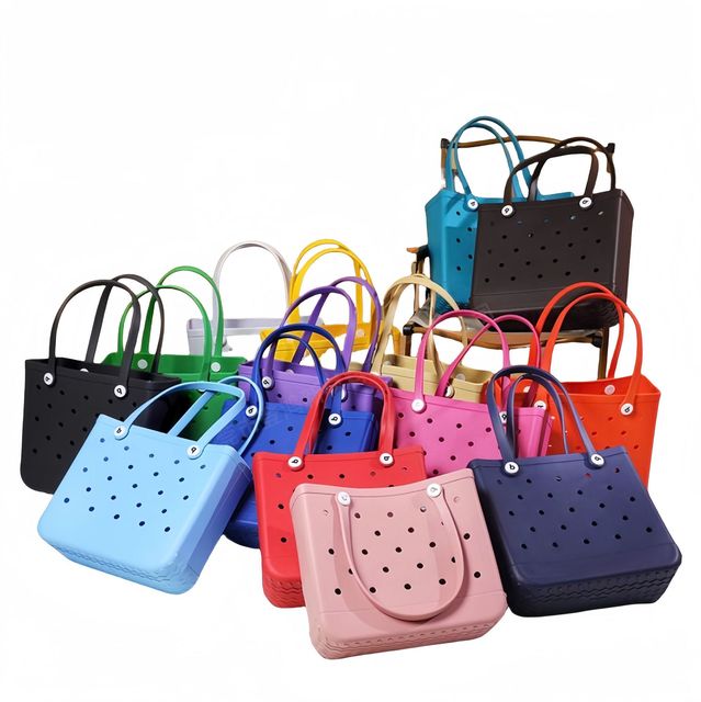 Women's EVA DIY Hole Bag Cute and Stylish Summer Beach Vacation Hand-Held Waterproof Bag for Simple Oem New Jelly Vacation