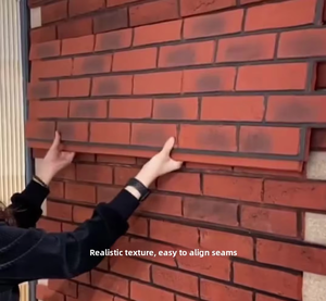 Pegatina de Ladrillo Cultural de PU, Simulación de Revestimiento para Paredes de Restaurantes, Uso Comercial - Product Image 3