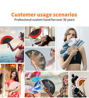 Éventails Pliables en Bambou Personnalisés de Haute Qualité avec Impression sur Tissu