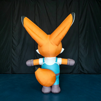Costume gonflable interactif de renard en Oxford personnalisé Longgang, mascotte de dessin animé technologique pour événements publicitaires d'entreprise