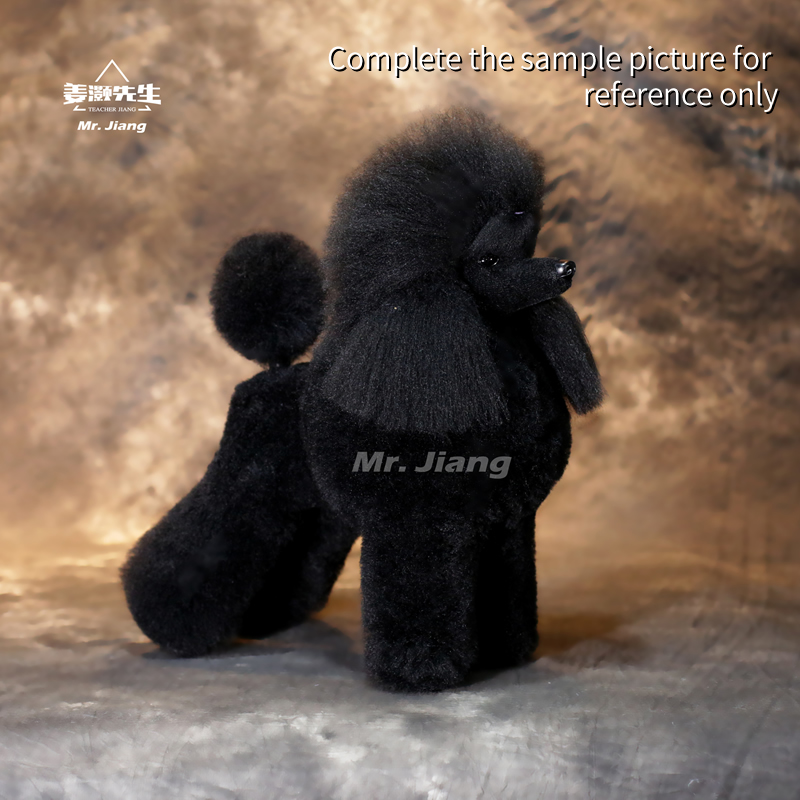 プードルMr.Jiangモデル犬全身ウィッグラムウィッグ黒、白、茶色の