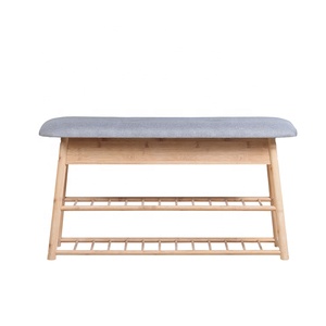 Cheap Space Saving 2 Tier Design Easy Assemble <strong>Storage</strong> Organizer Bamboo Shoe Rack with <strong>Seat</strong>, Shoes <strong>Storage</strong> <strong>Bench</strong> - Product Image 5