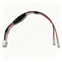 Kabel Harness Fuse Holder 2 Pin Custom UL1007 18AWG dengan Konektor JST Male, Terminal Spade Piggyback, dan Perakitan Kabel Daya Otomatis