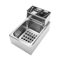 Friteuse électrique 8L certifiée CE, friteuse commerciale pour restaurant, friteuse profonde réglable