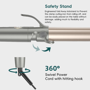 Biểu Tượng Tùy Chỉnh Chuyên Nghiệp 32Mm Gốm Thùng Tóc Curler Irons Waver Đa Curling Sắt Công Cụ Tạo Kiểu Tóc Curling Wand - Product Image 4