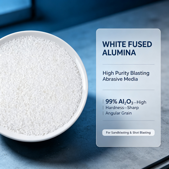 High Purity White Fused Alumina Blasting Abrasive Media White Aluminum Oxide for Sandblasting Shot Blasting Surface Treatment