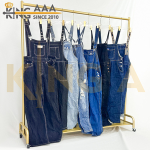 时尚KingAAA模特A06-2女士牛仔裤工作服吊带裤街装风格涤棉混装 - Product Image 2