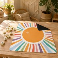 Tapis de Mahjong de Luxe Automatique Pliable Imprimé Premium avec Base Antidérapante en Caoutchouc, Écologique, Réduction du Bruit, Tapis de Table Portable