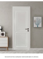 Porte en bois massif blanc, pré-fabriquée, à âme creuse, style Shaker