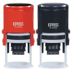 Công Ty Chính Thức Ngày Con Dấu Tem 40 Mm Nhựa Cao Su Tự Mực Dấu Máy Làm Tùy Chỉnh Vòng Tem Với 2 Màu Mực Pad - Product Image 1