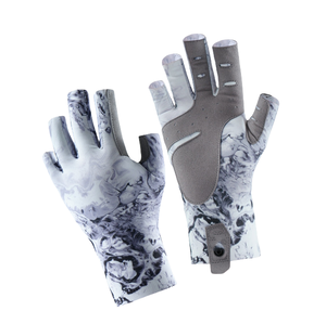 Guantes de pesca de medio dedo personalizados al por mayor ropa de pesca suave fina de gama alta guantes de sol - Product Image 5
