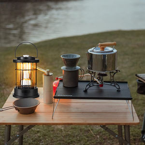 Lanterne de camping vintage rechargeable à LED, interrupteur à gradation en métal, batterie 4000mAh pour tente de randonnée en plein air - Product Image 5