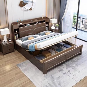 Offres de réduction Style élégant Polissage manuel multiple Surface lisse sans bavures Lits king size en bois massif - Product Image 3