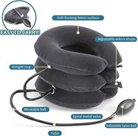 Collier de traction cervicale gonflable réglable en néoprène pour soulager la douleur chronique du cou et des épaules, appareil portable pour le soutien du cou à domicile