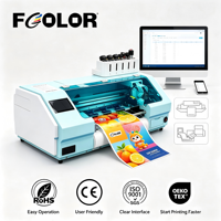 Imprimante d'étiquettes UV Fcolor, nouvelle vente chaude, machine numérique à jet d'encre pour l'impression d'autocollants, d'étiquettes en cristal et de décalcomanies pour les ateliers d'impression.