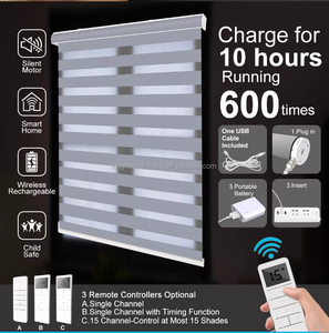 <span class=keywords><strong>Tende</strong></span> <span class=keywords><strong>a</strong></span> Rullo Motorizzate Orizzontali di Alta Qualità in Poliestere Minimalista <span class=keywords><strong>a</strong></span> Batteria <span class=keywords><strong>per</strong></span> Interni Camera da Letto Ufficio Finestra - Product Image 5