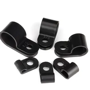 1/8 R type cable clamp plastic metal screw cable clips nylon thickening for fixing wires