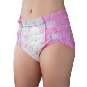 Couches-culottes imprimées mignonnes pour adultes <span class=keywords><strong>ABDL</strong></span>, super douces, taille élastique, designs personnalisés OEM disponibles en gros - Product Image 6