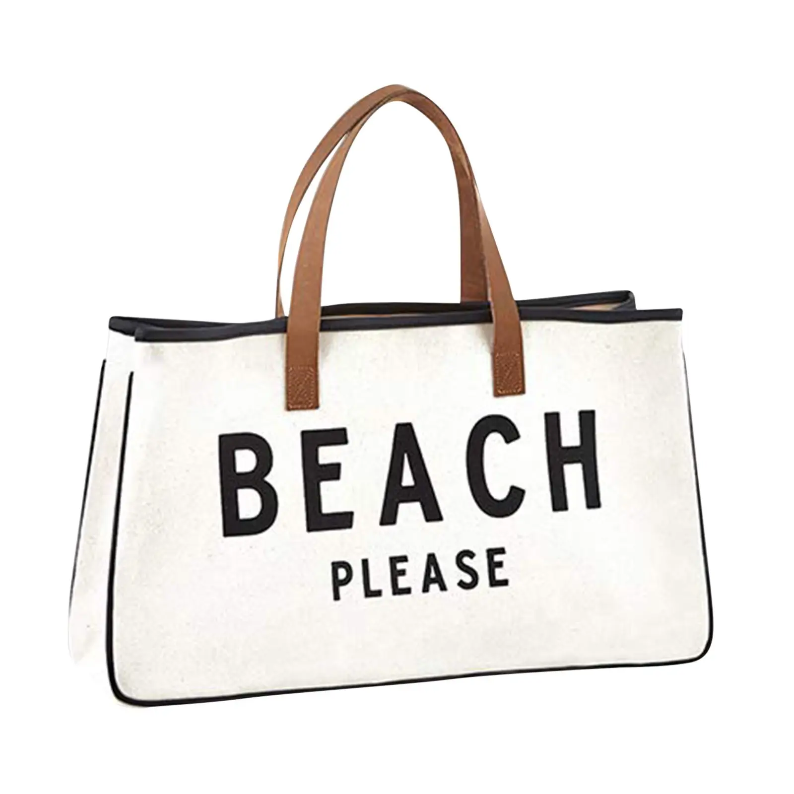 2022 New design canvas beach Weekender Cotton with pu handle Custom Canvas Tote bag